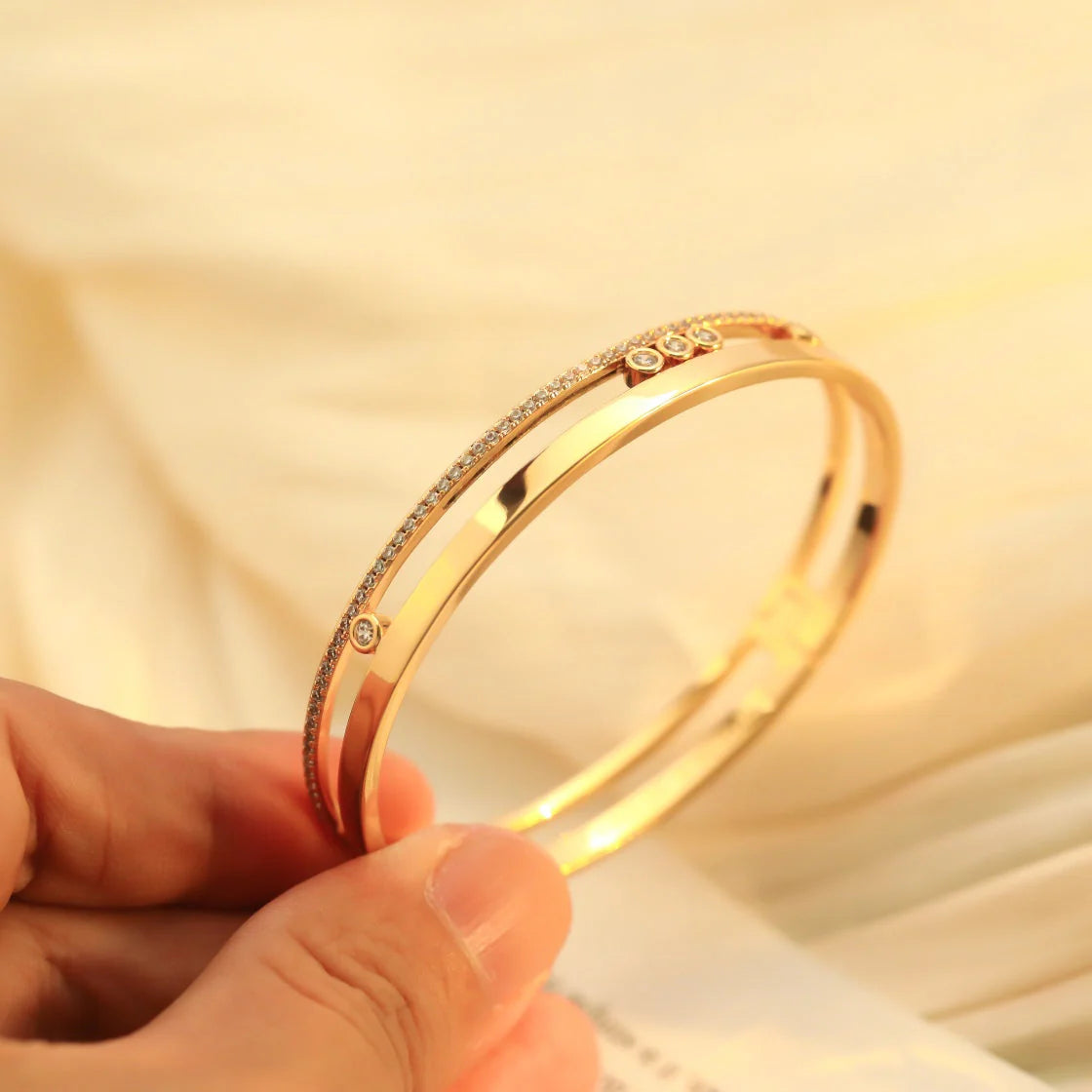 [⭐Novea]Move Romane Diamond Bangle Bracelet