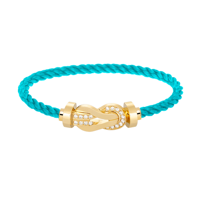 [⭐Novea]CHANCE LARGE 8 FIGURE BUCKLE HALF DIAMOND BRACELET GOLD