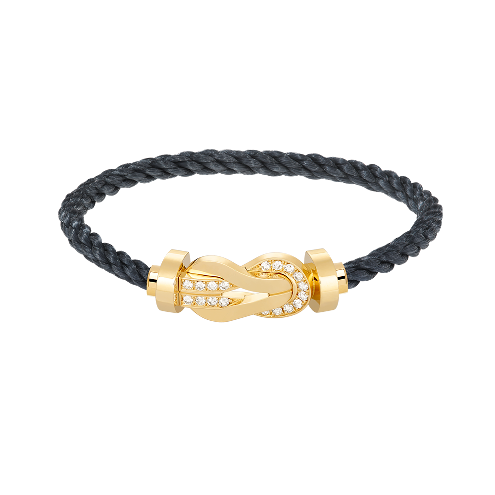 [⭐Novea]CHANCE LARGE 8 FIGURE BUCKLE HALF DIAMOND BRACELET GOLD
