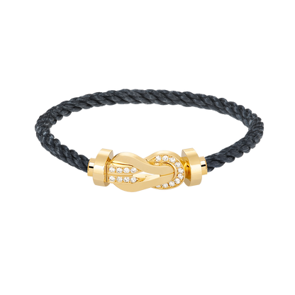 [⭐Novea]CHANCE LARGE 8 FIGURE BUCKLE HALF DIAMOND BRACELET GOLD