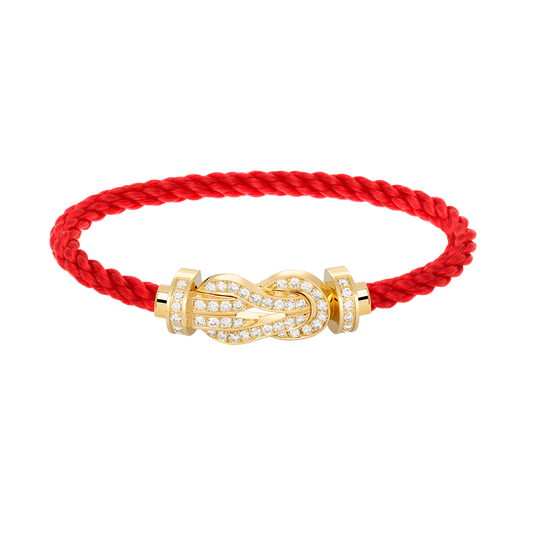 [⭐Novea]CHANCE LARGE 8 FIGURE BUCKLE FULLDIAMOND BRACELET GOLD
