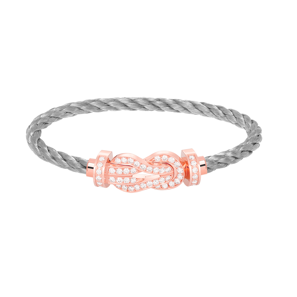 [⭐Novea]CHANCE LARGE 8 FIGURE BUCKLE FULL DIAMOND BRACELET ROSE GOLD
