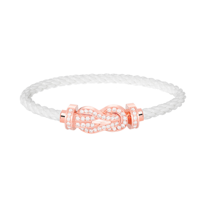 [⭐Novea]CHANCE LARGE 8 FIGURE BUCKLE FULL DIAMOND BRACELET ROSE GOLD