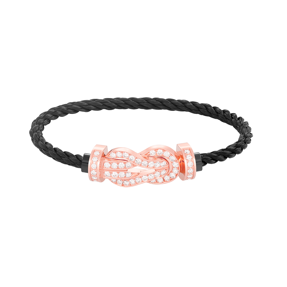 [⭐Novea]CHANCE LARGE 8 FIGURE BUCKLE FULL DIAMOND BRACELET ROSE GOLD