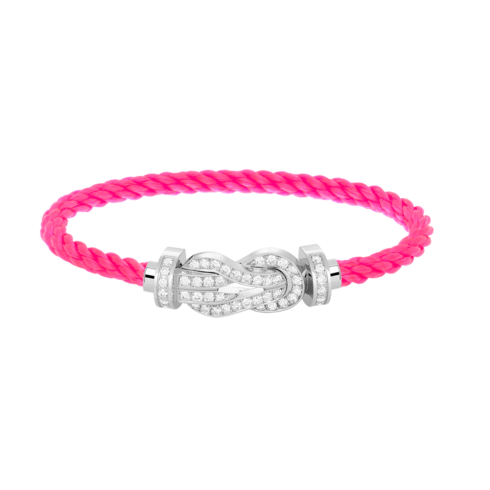 [⭐Novea]CHANCE LARGE 8 FIGURE BUCKLE FULL DIAMOND BRACELET SILVER