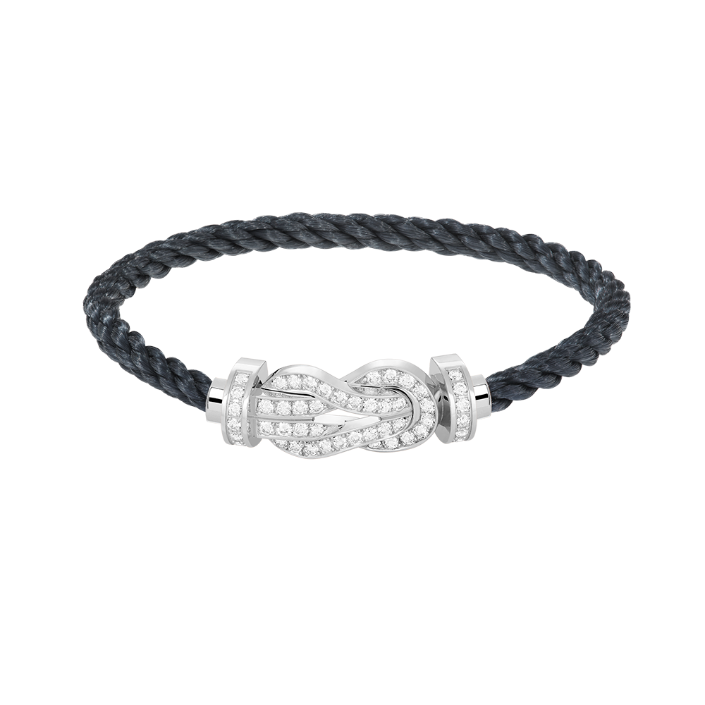 [⭐Novea]CHANCE LARGE 8 FIGURE BUCKLE FULL DIAMOND BRACELET SILVER