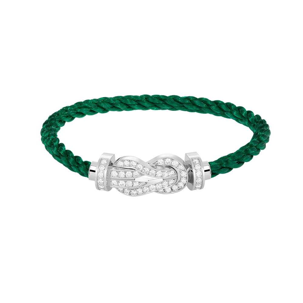 [⭐Novea]CHANCE LARGE 8 FIGURE BUCKLE FULL DIAMOND BRACELET SILVER