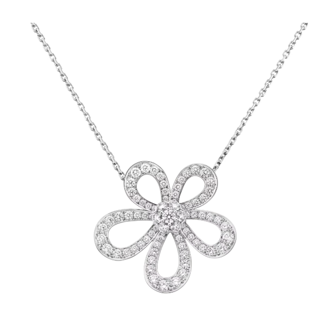 [⭐Novea]FLOWERLACE NECKLACE FULL DIAMONDS