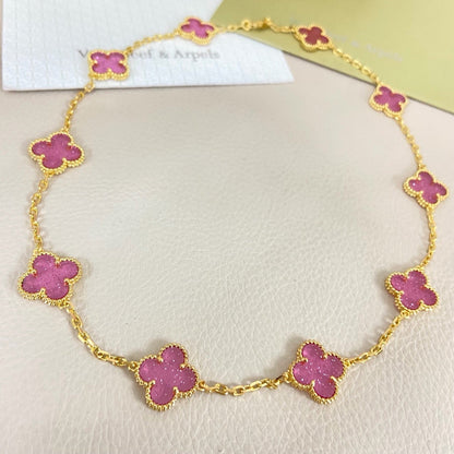[⭐Novea]CLOVER 10 MOTIFS  NEW BUBBLE PINK ENAMEL