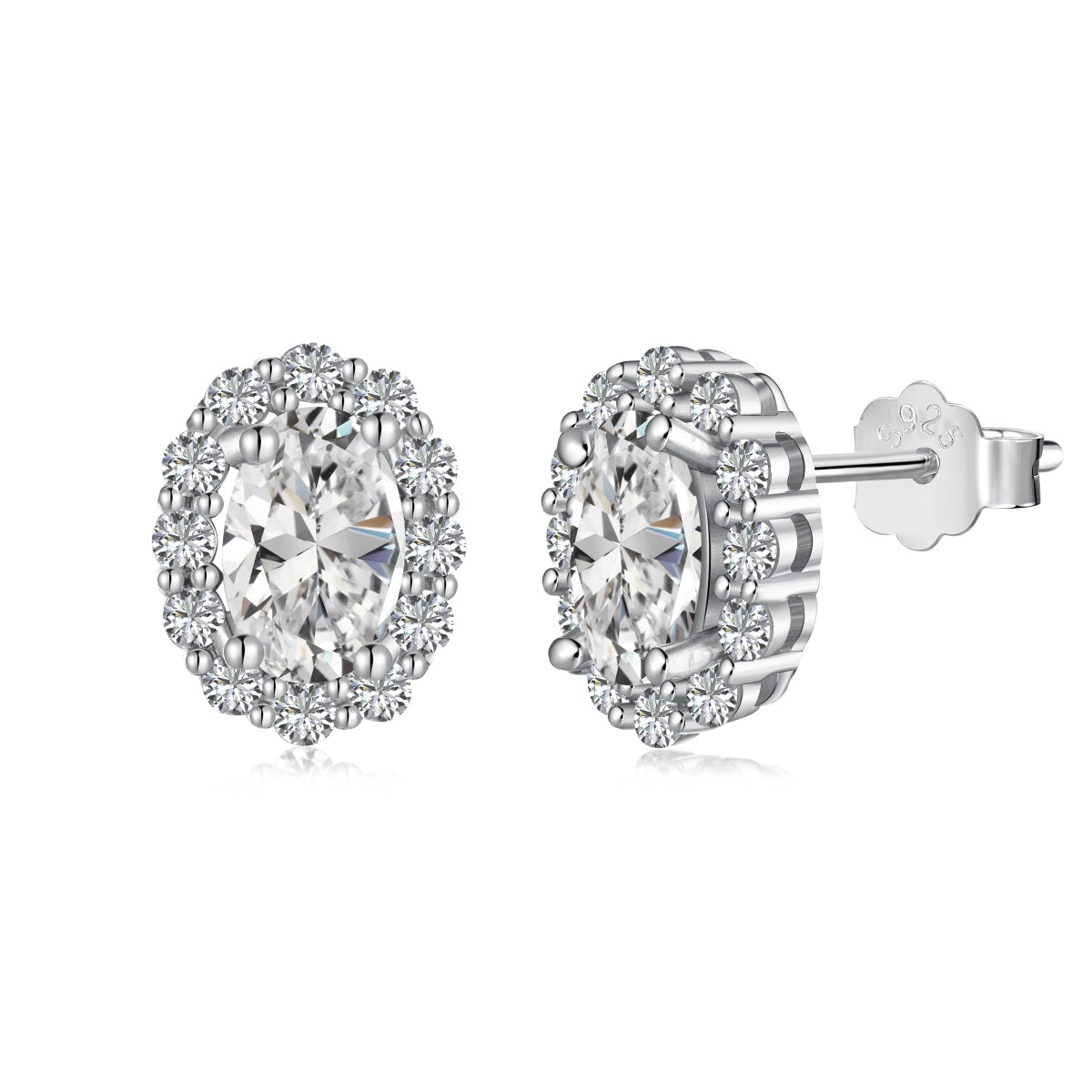 [Lucky Jewelry]Delicate Unique Oval Cut Daily Earrings