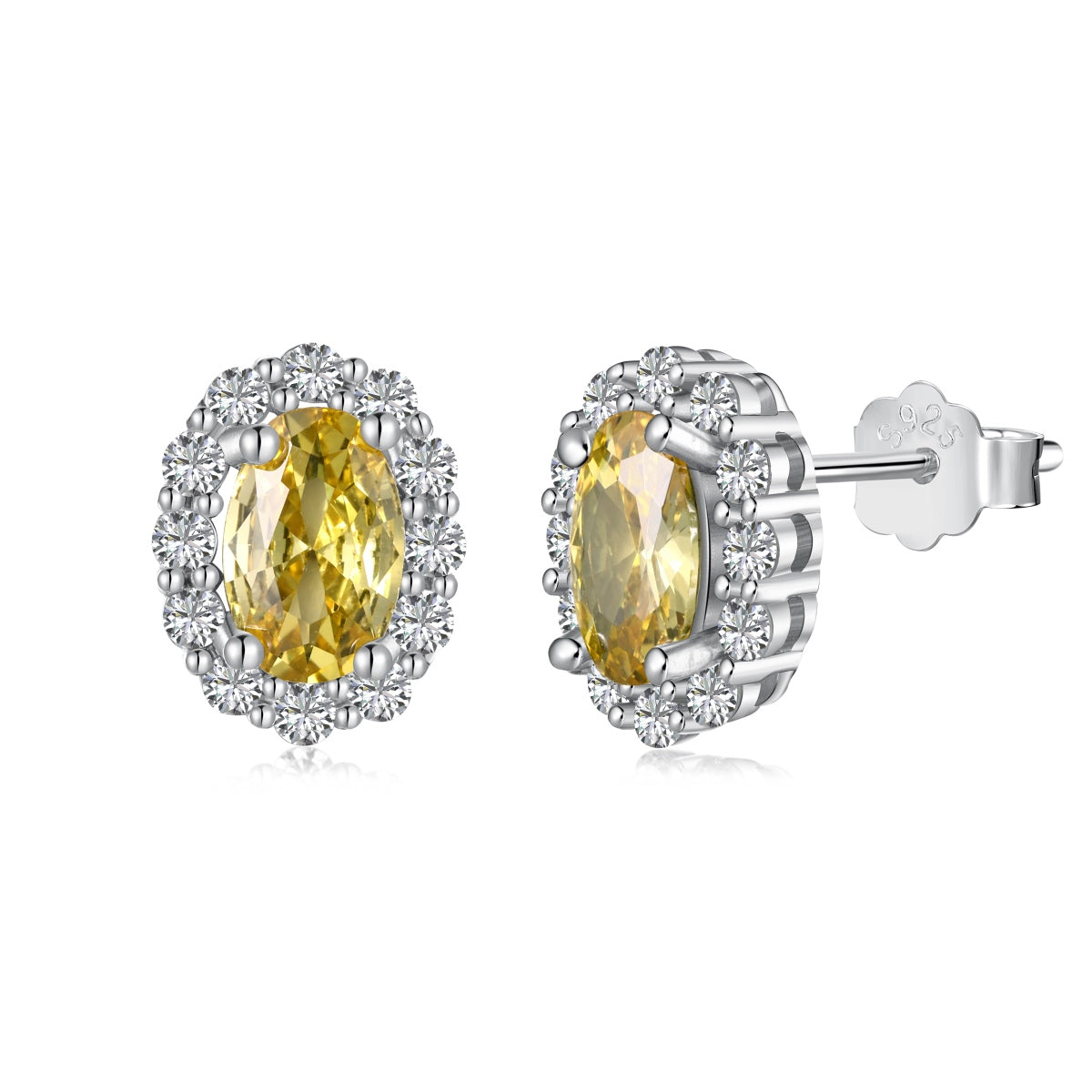 [Lucky Jewelry]Delicate Unique Oval Cut Daily Earrings