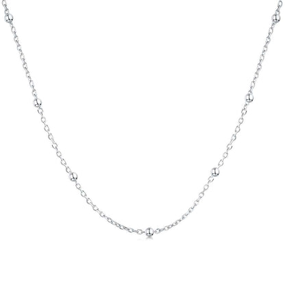 [Lucky Jewelry]Small Bead Clavicle Chain Simple Necklace