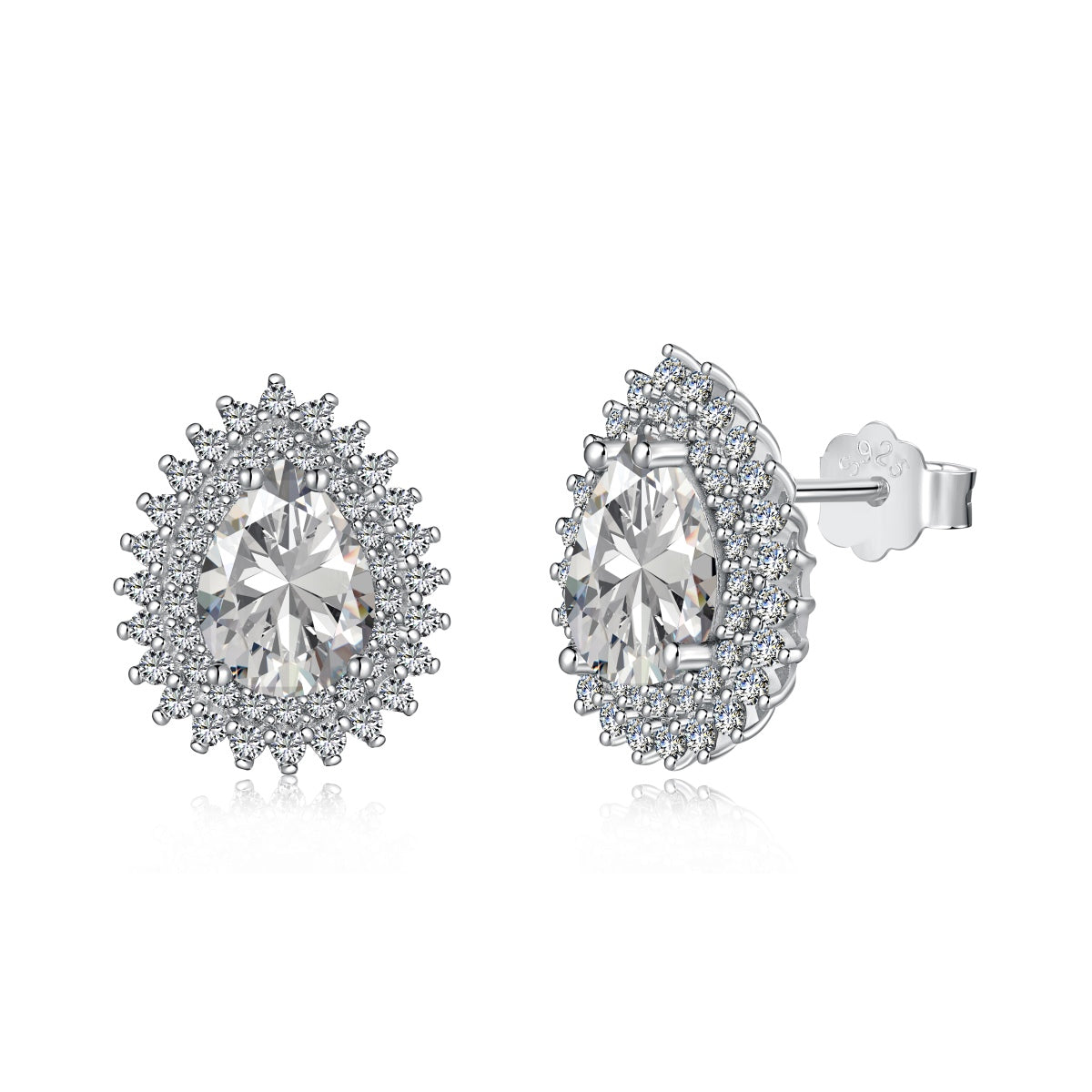[Lucky Jewelry]Delicate Gorgeous Pear Cut Daily Earrings