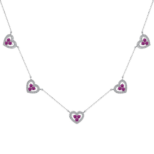 [Lucky Jewelry]Luckyling Five Heart Necklace