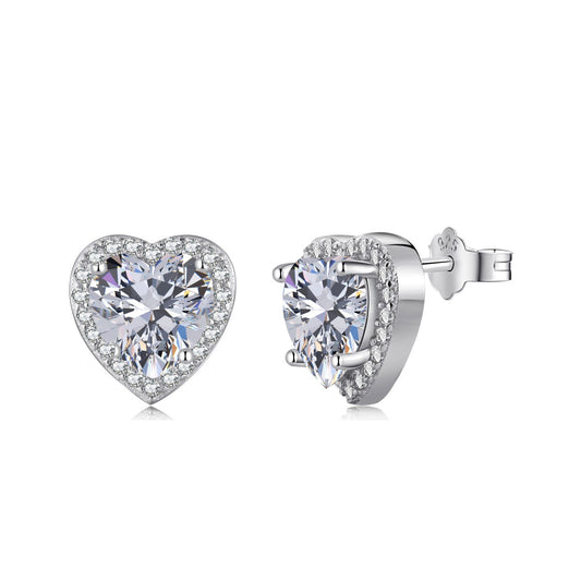[Lucky Jewelry]Luckyling Heart Shape Lover Earrings