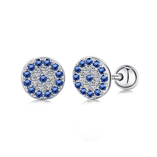 [Lucky Jewelry]Devil's Eye Ear Bone Nail Earrings
