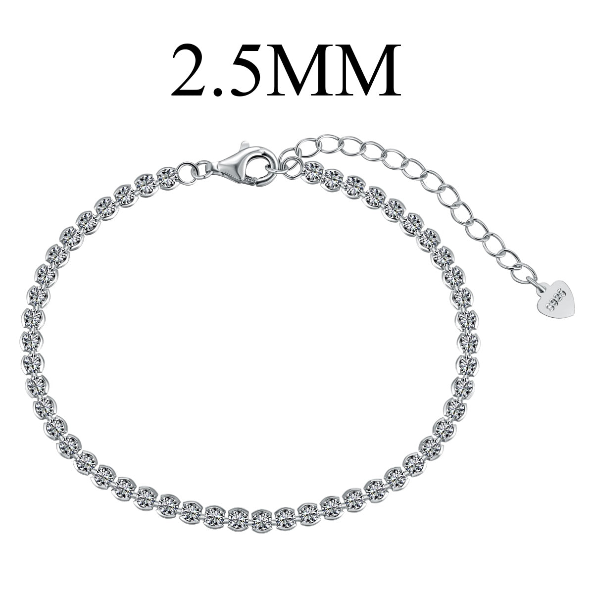 [Lucky Jewelry]Dazzling Luckyling Round Cut Daily Bracelet