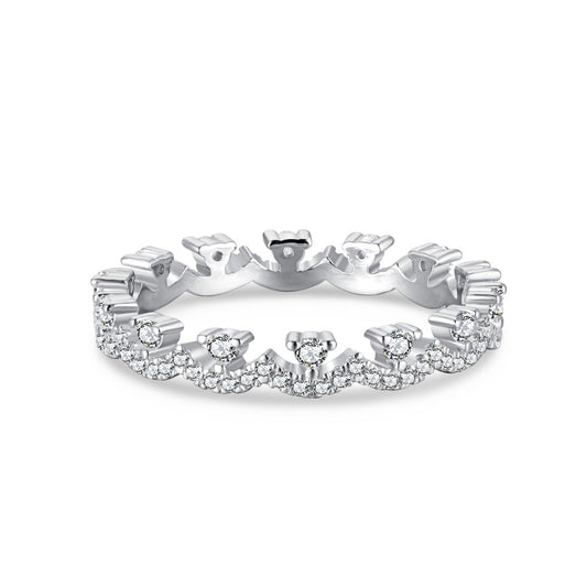 [Lucky Jewelry]Elegant Resplendent Round Shape Party Ring