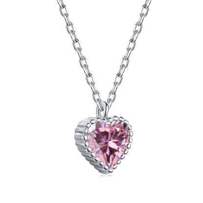 [Lucky Jewelry]Ornate Heart Shape Necklace