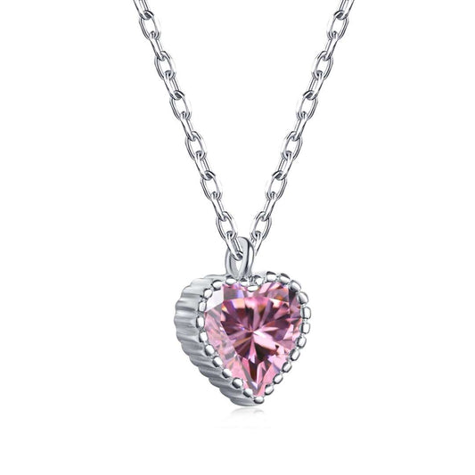 [Lucky Jewelry]Ornate Heart Shape Necklace