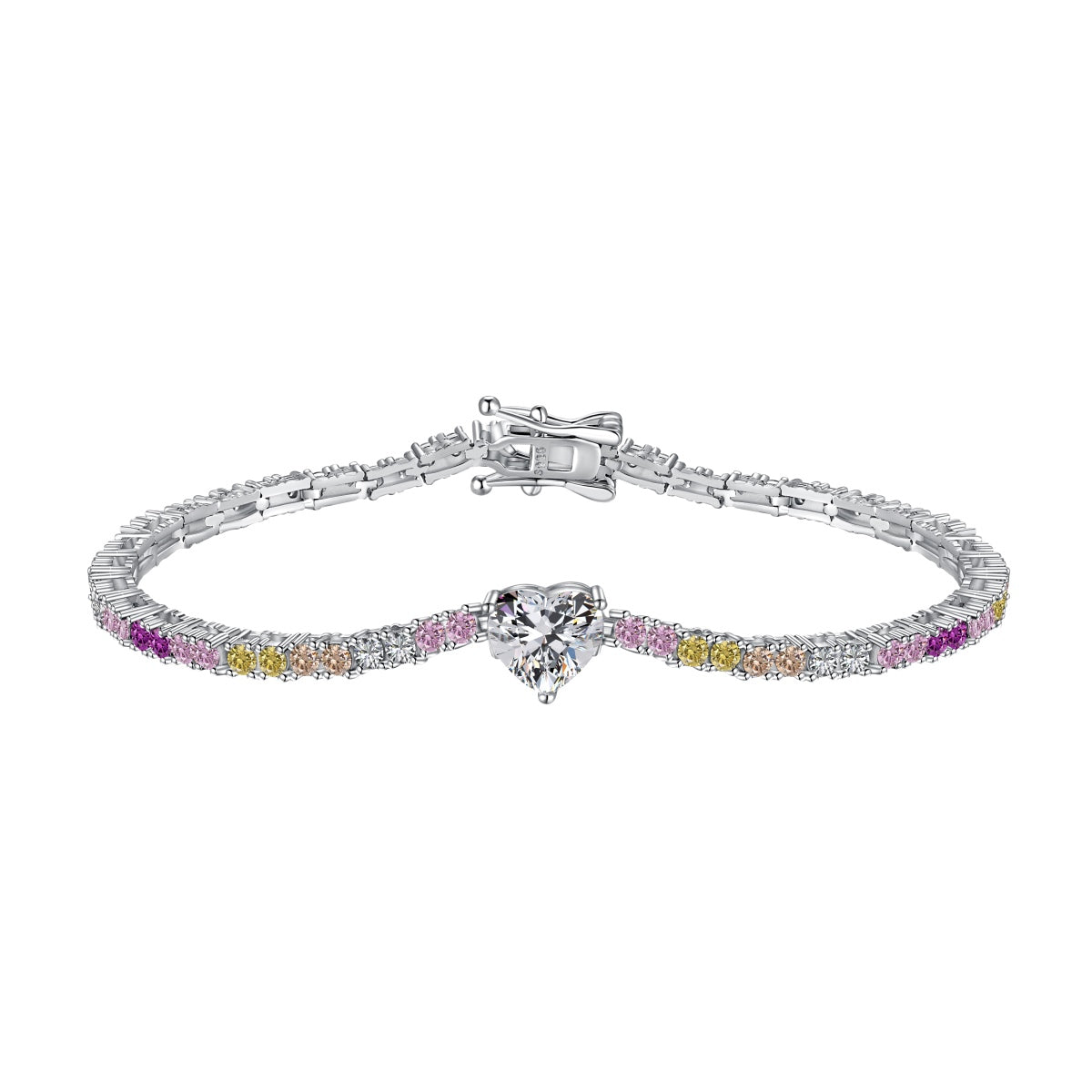 [Lucky Jewelry]Delicate Romantic Heart Shape Lover Bracelet