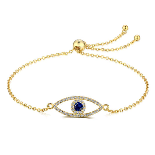 [Lucky Jewelry]Devil's Eye Hollow Design Bracelet
