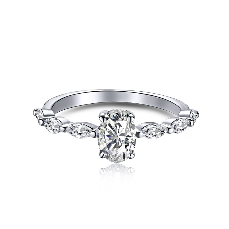 [Lucky Jewelry]0.75 Carat Luxurious Vibrant Elongated Cushion Cut Daily Ring