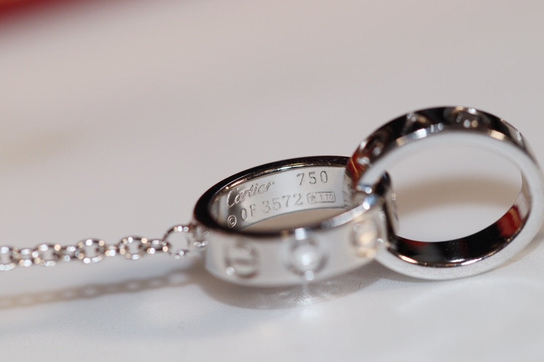 [⭐Novea]LOVE NECKLACE PINK GOLD AND SILVER