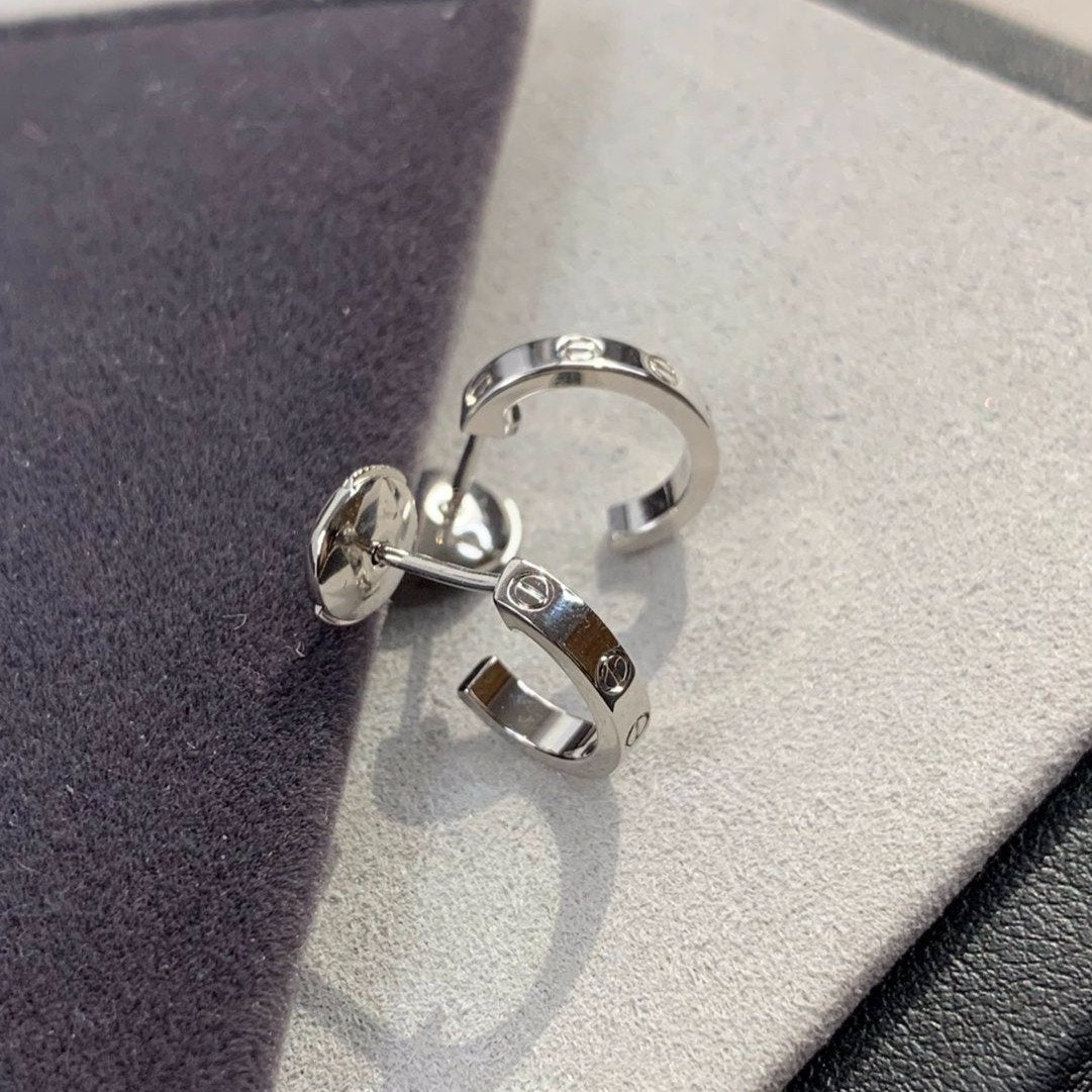 [⭐Novea]LOVE EARRINGS 2.65MM SILVER