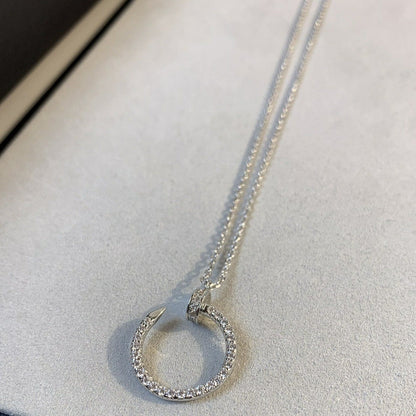 [⭐Novea]JUSTE NECKLACE SILVER DIAMONDS