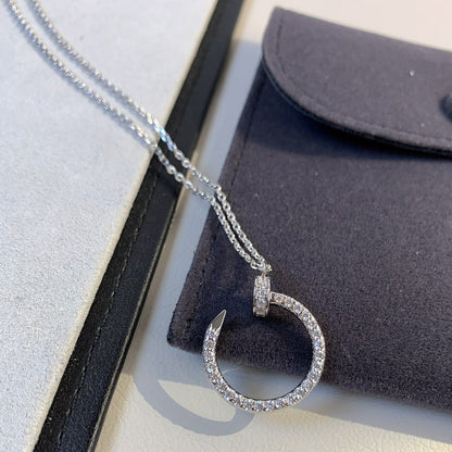 [⭐Novea]JUSTE NECKLACE SILVER DIAMONDS