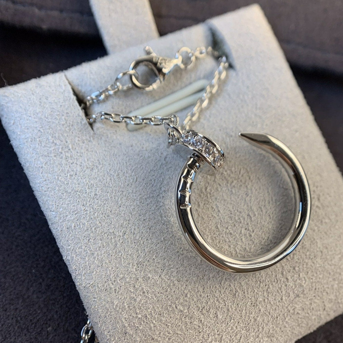 [⭐Novea]JUSTE NECKLACE SILVER DIAMONDS
