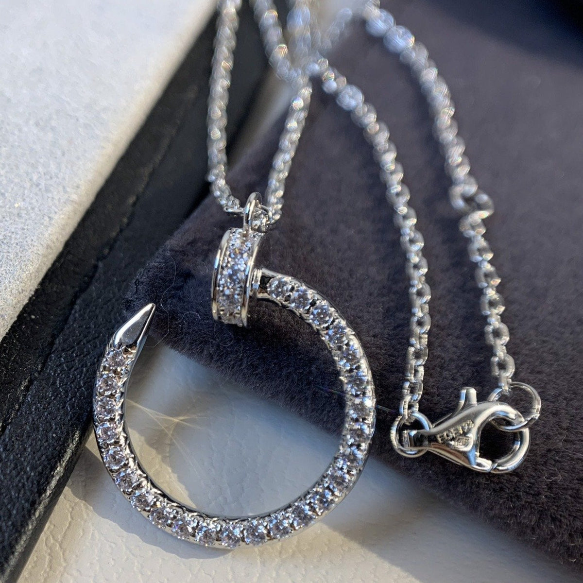 [⭐Novea]JUSTE NECKLACE SILVER DIAMONDS