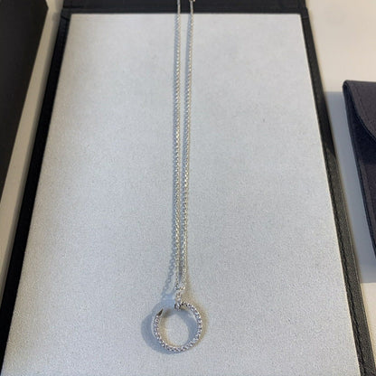 [⭐Novea]JUSTE NECKLACE SILVER DIAMONDS