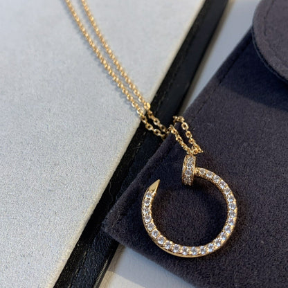 [⭐Novea]JUSTE NECKLACE PINK GOLD DIAMONDS