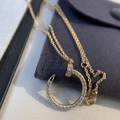 [⭐Novea]JUSTE NECKLACE PINK GOLD DIAMONDS