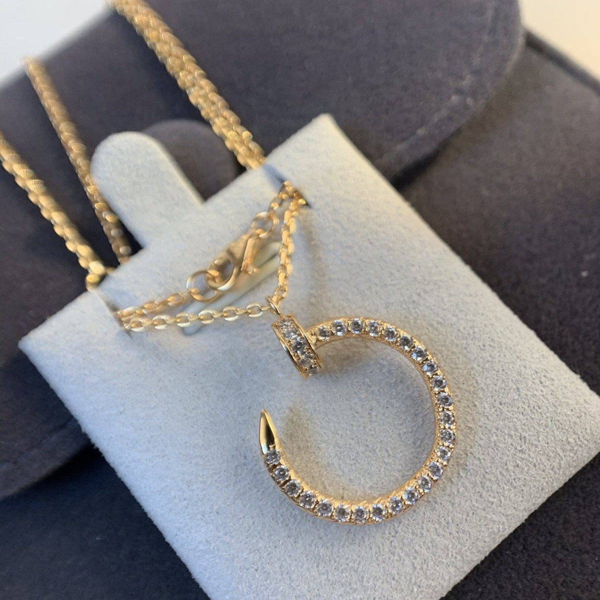 [⭐Novea]JUSTE NECKLACE PINK GOLD DIAMONDS