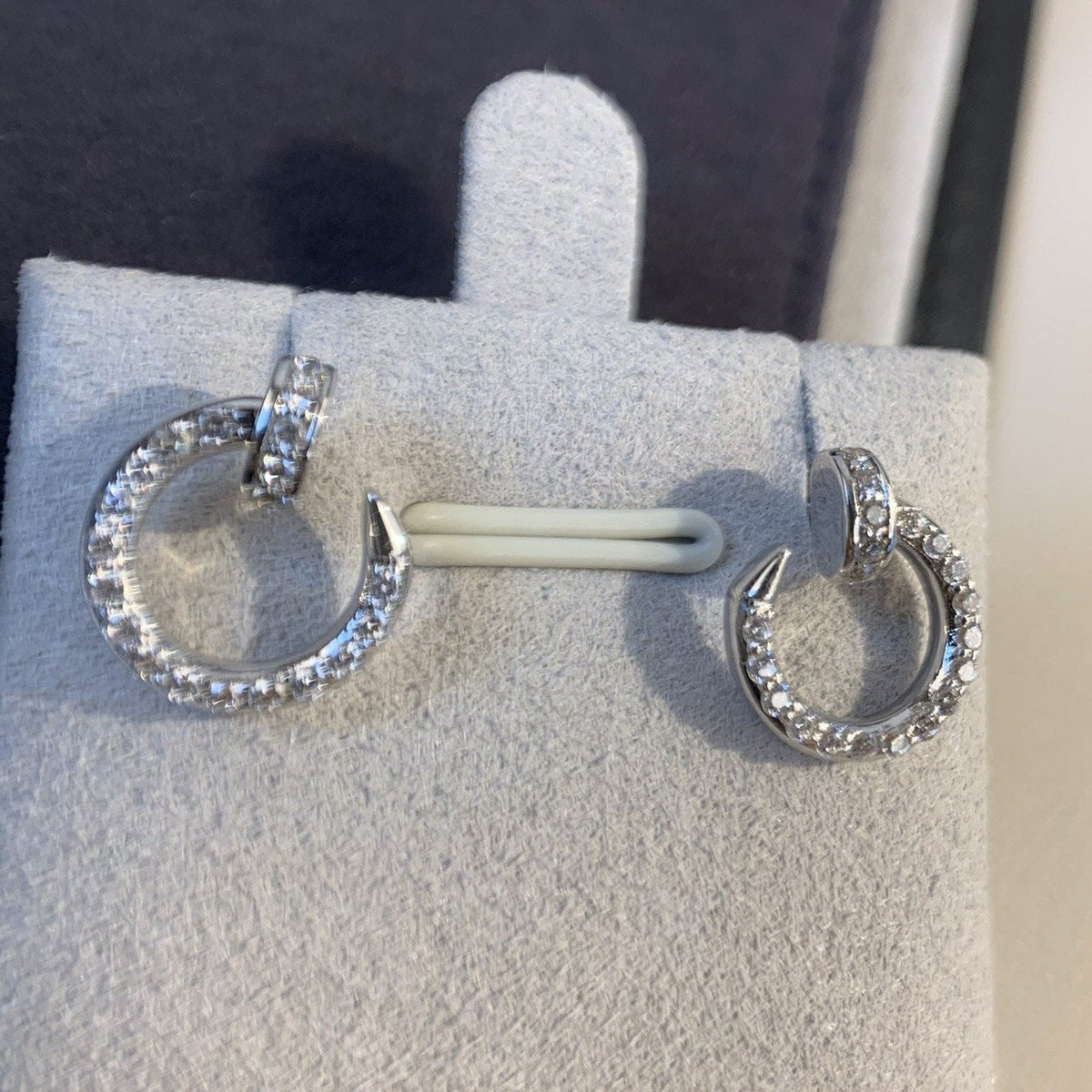 [⭐Novea]JUSTE EARRINGS SILVER DIAMONDS