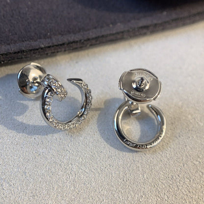 [⭐Novea]JUSTE EARRINGS SILVER DIAMONDS