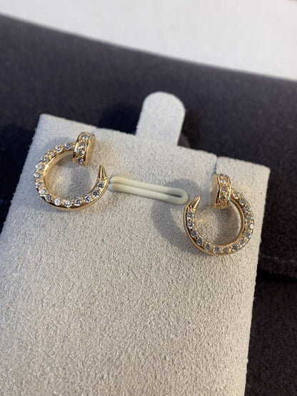 [⭐Novea]JUSTE EARRINGS GOLD DIAMONDS