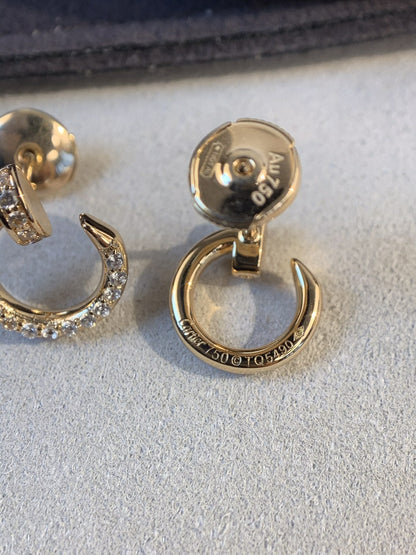 [⭐Novea]JUSTE EARRINGS GOLD DIAMONDS