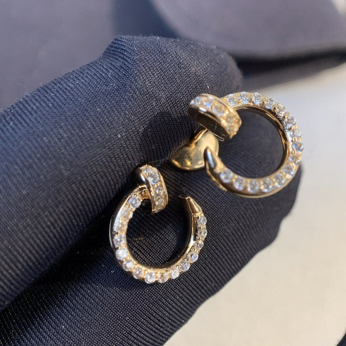 [⭐Novea]JUSTE EARRINGS GOLD DIAMONDS