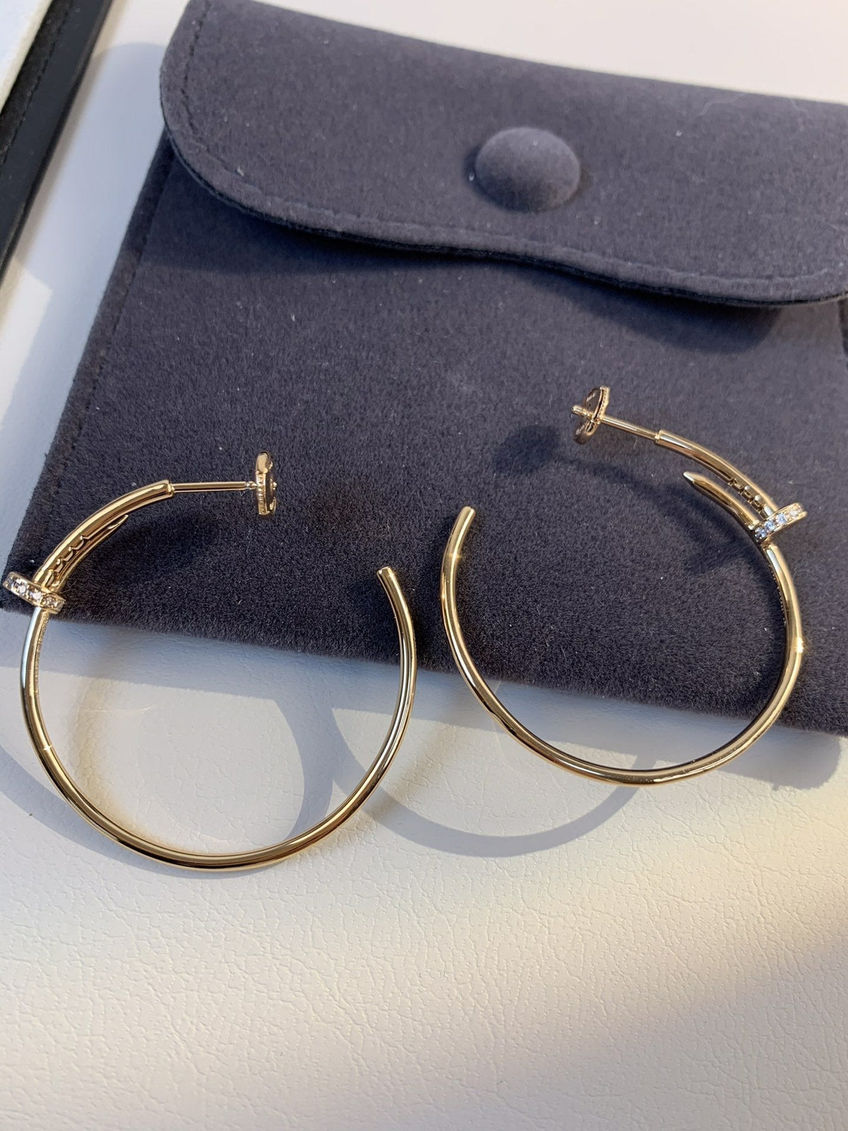 [⭐Novea]JUSTE EARRINGS GOLD DIAMONDS 1.8MM