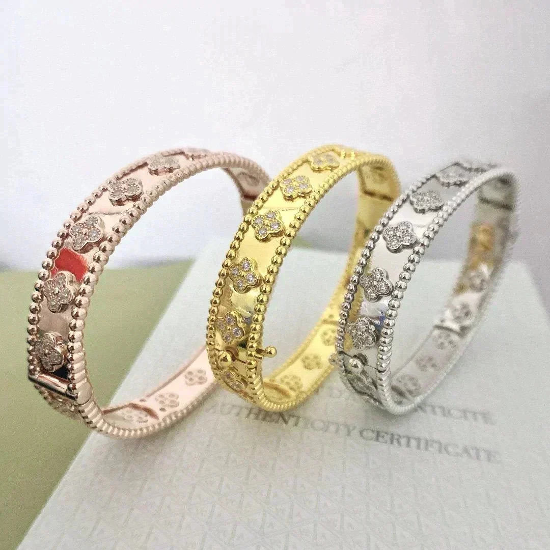 [⭐Novea]CLOVER BRACELET 8MM DIAMONDS