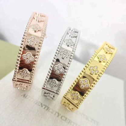 [⭐Novea]CLOVER BRACELET 8MM DIAMONDS