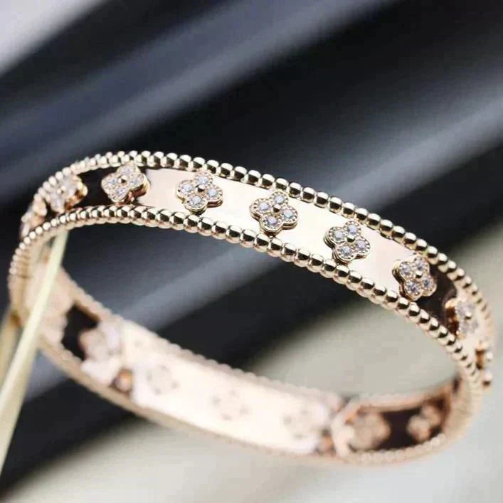 [⭐Novea]CLOVER BRACELET 8MM DIAMONDS