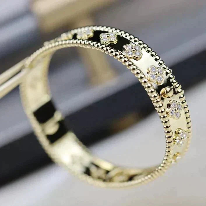 [⭐Novea]CLOVER BRACELET 8MM DIAMONDS