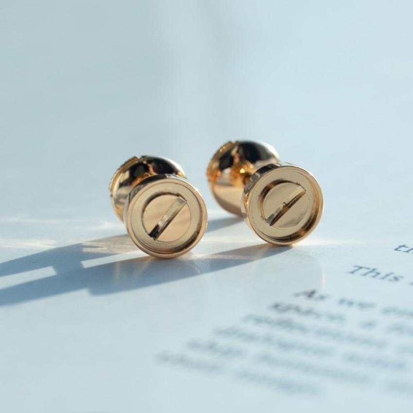 [⭐Novea]LOVE EARRINGS PINK GOLD 10MM