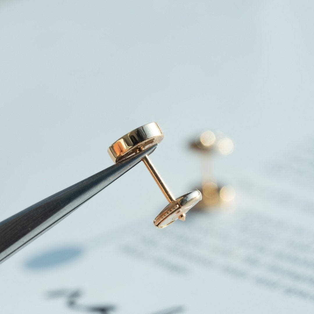 [⭐Novea]LOVE EARRINGS PINK GOLD 10MM