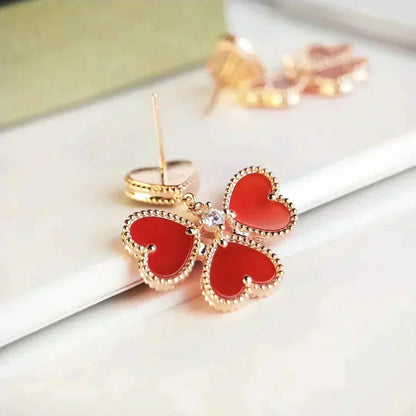 [⭐Novea]SWEET CLOVER CARNELIAN EARRINGS